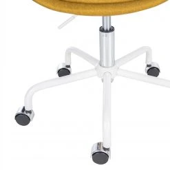 Mørteens Chaise pivotante Aledas - Tissu Cors: Jaune curry - Blanc -Chaises Soldes 1000277880 220330 110 DETAILS P000000001000277880