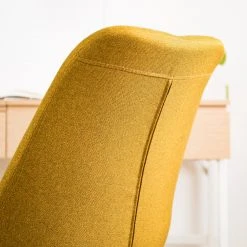 Mørteens Chaise pivotante Aledas - Tissu Cors: Jaune curry - Blanc -Chaises Soldes 1000277880 220524 031 DETAILS P000000001000277880