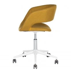 Mørteens Chaise de bureau Buggio - Tissu Cors: Jaune curry - Blanc -Chaises Soldes 1000277884 220330 031 DETAILS P000000001000277884