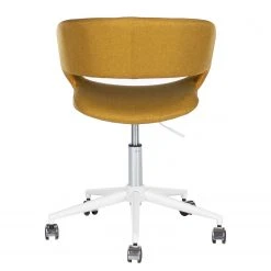 Mørteens Chaise de bureau Buggio - Tissu Cors: Jaune curry - Blanc -Chaises Soldes 1000277884 220330 032 DETAILS P000000001000277884