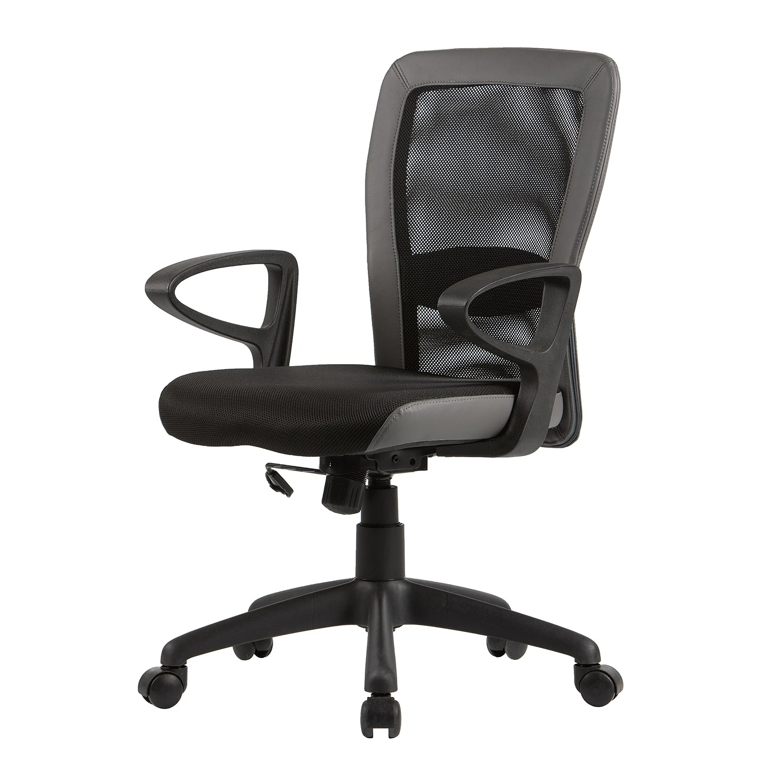 Fredriks Chaise pivotante Pialba - Imitation cuir et mesh / Matière plastique - Noir / Gris foncé 3 Fredriks Chaise pivotante Pialba - Imitation cuir et mesh / Matière plastique - Noir / Gris foncé