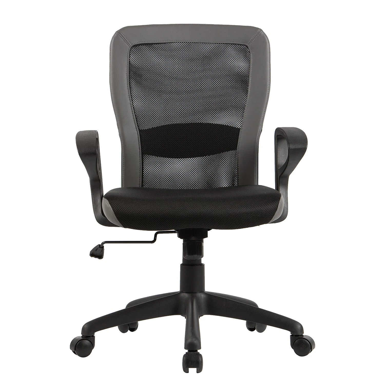 Fredriks Chaise pivotante Pialba - Imitation cuir et mesh / Matière plastique - Noir / Gris foncé 4 Fredriks Chaise pivotante Pialba - Imitation cuir et mesh / Matière plastique - Noir / Gris foncé – Image 2