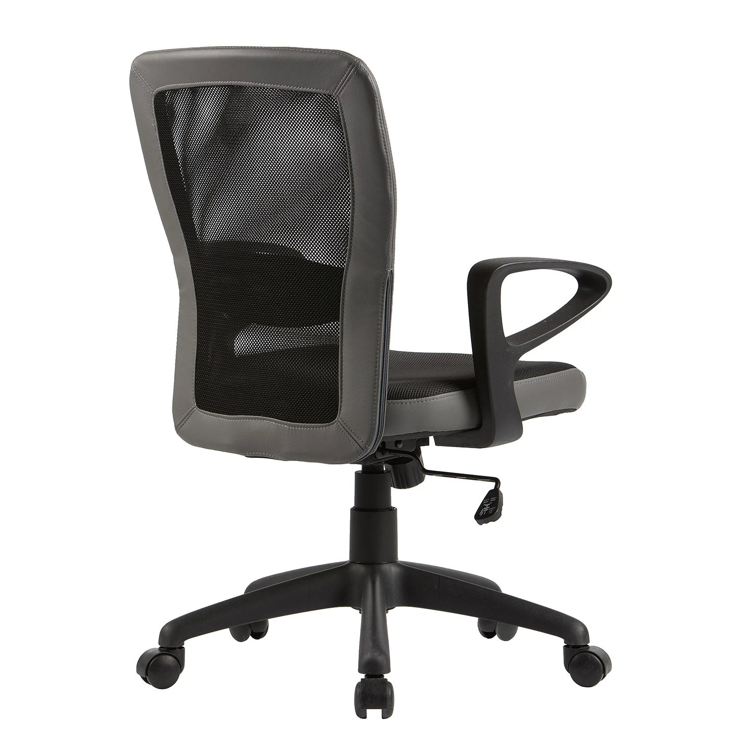 Fredriks Chaise pivotante Pialba - Imitation cuir et mesh / Matière plastique - Noir / Gris foncé 6 Fredriks Chaise pivotante Pialba - Imitation cuir et mesh / Matière plastique - Noir / Gris foncé – Image 4