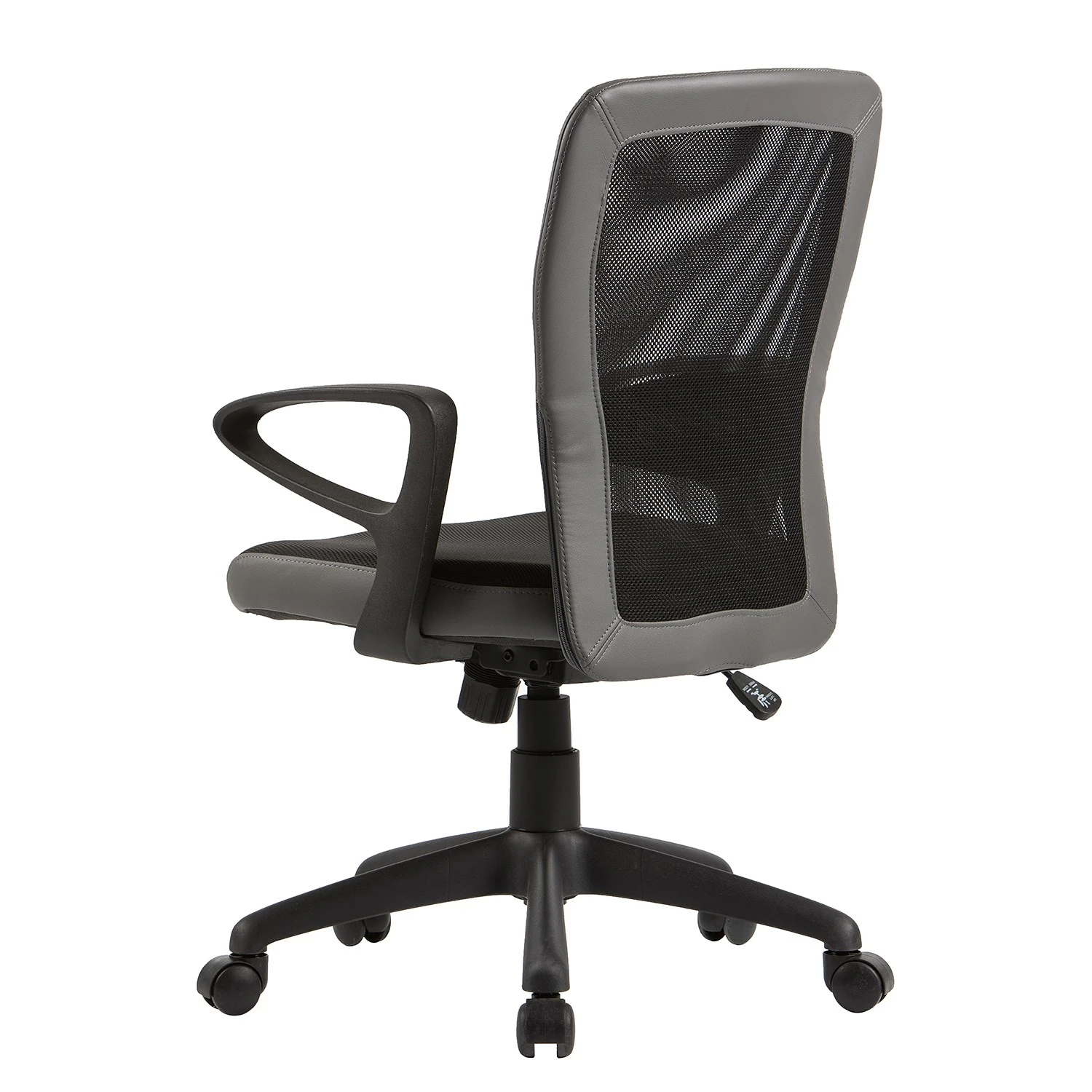 Fredriks Chaise pivotante Pialba - Imitation cuir et mesh / Matière plastique - Noir / Gris foncé 8 Fredriks Chaise pivotante Pialba - Imitation cuir et mesh / Matière plastique - Noir / Gris foncé – Image 6