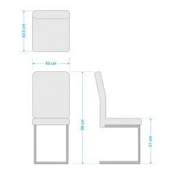 Loftscape Chaises cantilever Goldfield (lot de 2) - Noir -Chaises Soldes 1000281511 220118 1355440000503 SKETCH DETAILS P000000001000281511 sketch