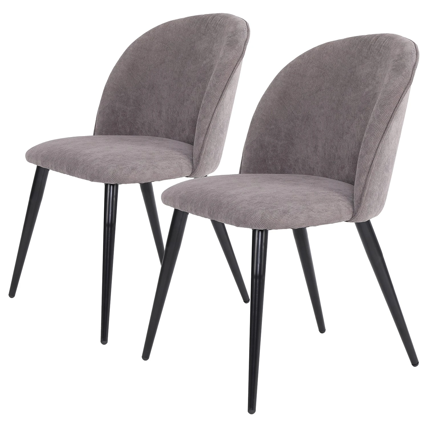 Chaises capitonnées Finnea (lot de 2) - Gris 3 Chaises capitonnées Finnea (lot de 2) - Gris