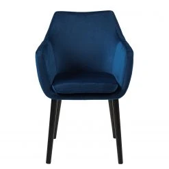 Mørteens Chaises à accoudoirs Nicholas V - Velours Kemi: Bleu foncé - Lot de 2 -Chaises Soldes 1000281668 210819 09162000023 DETAILS P000000001000281668