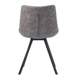 Ars manufacti Chaises Cielo (lot de 2) - Imitation cuir / Acier - Gris vintage / Noir 11 Ars manufacti Chaises Cielo (lot de 2) - Imitation cuir / Acier - Gris vintage / Noir -Chaises Soldes 1000281745 220324 050 DETAILS P000000001000281745