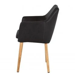 Mørteens Chaises à accoudoirs Nicholas - Cuir synthétique Aken: Noir vintage - Lot de 2 -Chaises Soldes 1000281818 210819 09273000118 DETAILS P000000001000281818