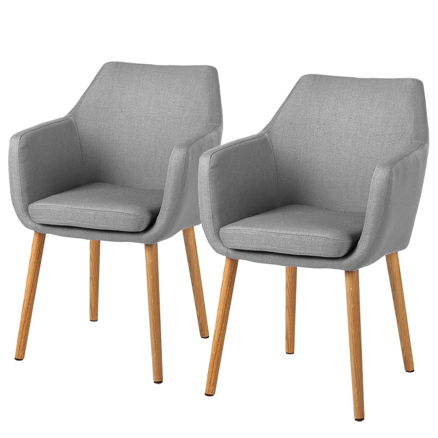 Mørteens Chaises à accoudoirs Nicholas - Tissu Cors: Granite - Lot de 2 3 Mørteens Chaises à accoudoirs Nicholas - Tissu Cors: Granite - Lot de 2