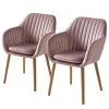 Mørteens Chaises à accoudoirs Tilanda - Tissu / Chêne massif - Velours Kemi: Rose vieilli - Lot de 2 1 Mørteens Chaises à accoudoirs Tilanda - Tissu / Chêne massif - Velours Kemi: Rose vieilli - Lot de 2 -Chaises Soldes 1000281842 210820 14092500057 IMAGE P000000001000281842