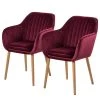 Mørteens Chaises à accoudoirs Tilanda - Tissu / Chêne massif - Velours Kemi: Bordeaux - Lot de 2 2 Mørteens Chaises à accoudoirs Tilanda - Tissu / Chêne massif - Velours Kemi: Bordeaux - Lot de 2 -Chaises Soldes 1000281844 210820 14093600059 IMAGE P000000001000281844