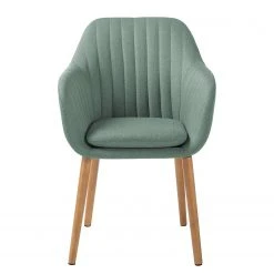 Mørteens Chaises à accoudoirs Tilanda - Tissu / Chêne massif - Tissu Cors: Gris menthe - Lot de 2 -Chaises Soldes 1000281930 210819 09394000300 DETAILS P000000001000281930