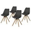 Mørteens Chaises capitonnées Aledas II - Tissu Cors: Anthracite - Lot de 4 -Chaises Soldes 1000282485 210820 14120400110 IMAGE P000000001000282485