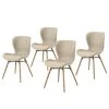 Mørteens Chaises capitonnées Livaras - Tissu Radis: Crème - Lot de 4 -Chaises Soldes 1000282527 211119 15311600029 IMAGE P000000001000282527
