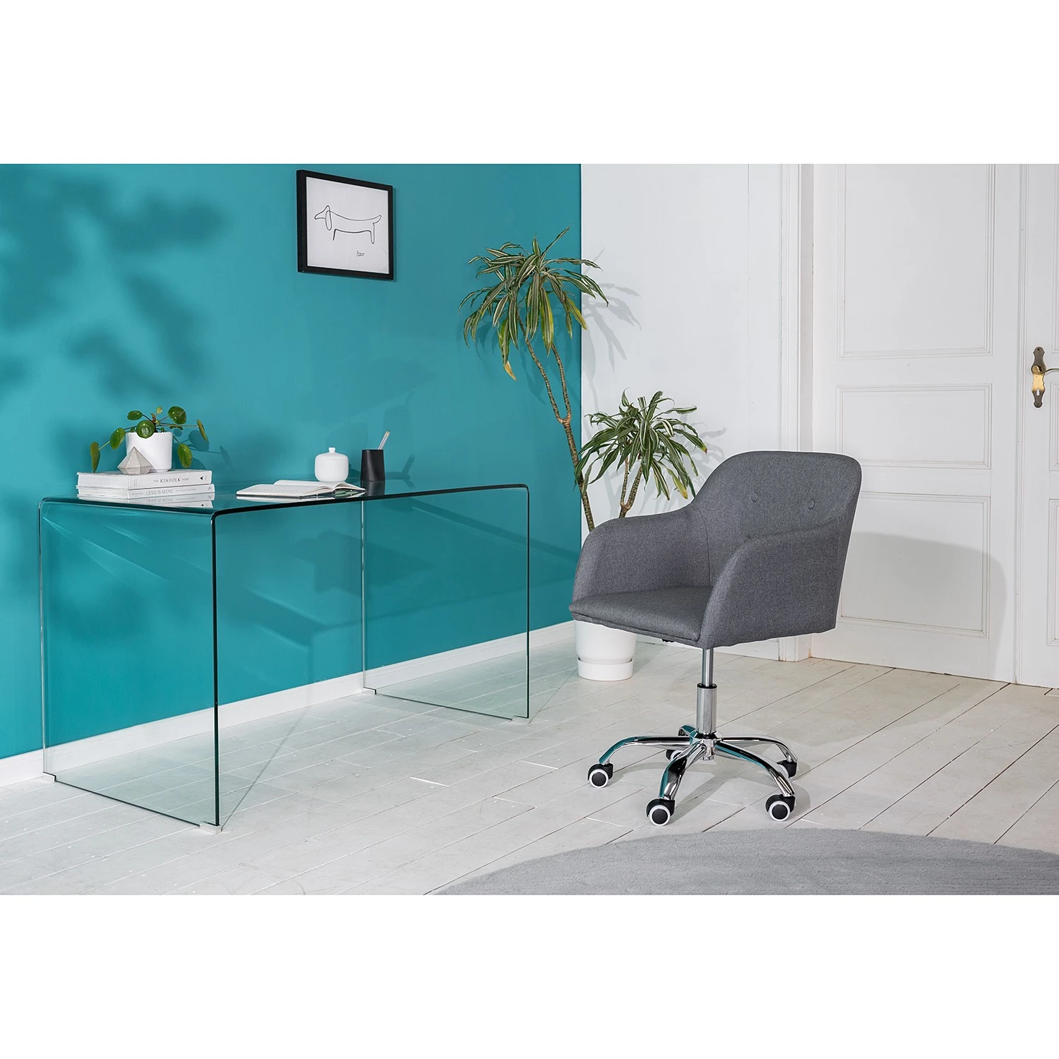 Furnitive Chaise de bureau Emalia - Gris 4 Furnitive Chaise de bureau Emalia - Gris – Image 2