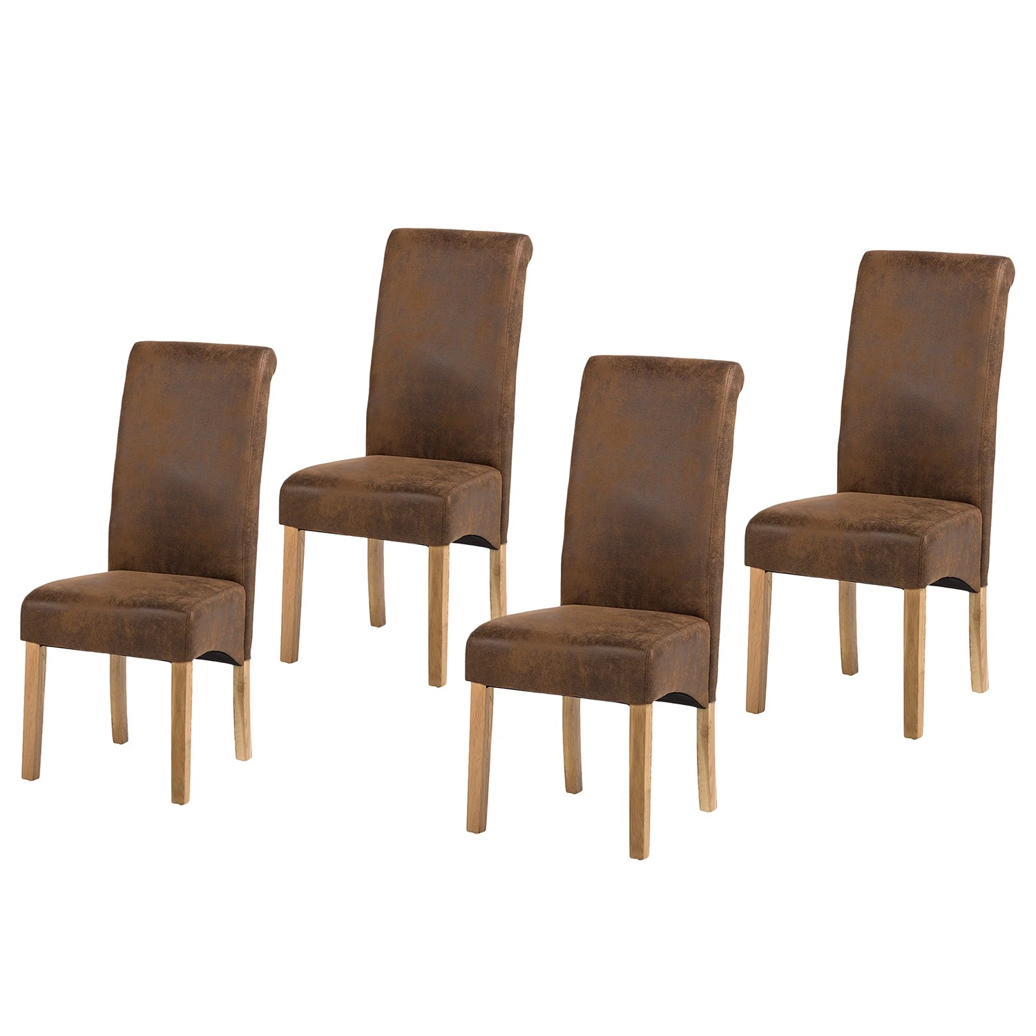 Ars Natura Chaise capitonnée Nello III - Lot de 4 3 Ars Natura Chaise capitonnée Nello III - Lot de 4