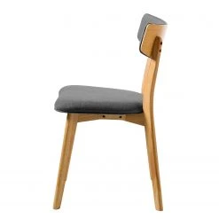 Mørteens Chaise Colson - Tissu / Hévéa massif - Gris foncé / Chêne - Lot de 4 -Chaises Soldes 1000284008 210813 16501800014 DETAILS P000000001000284008