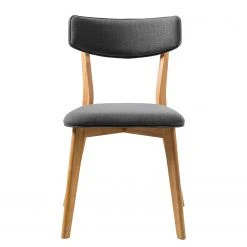 Mørteens Chaise Colson - Tissu / Hévéa massif - Gris foncé / Chêne - Lot de 4 -Chaises Soldes 1000284008 210813 16503100015 DETAILS P000000001000284008