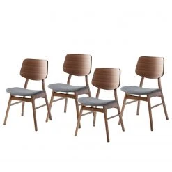 Mørteens Chaise Hagan - Gris foncé - Lot de 4