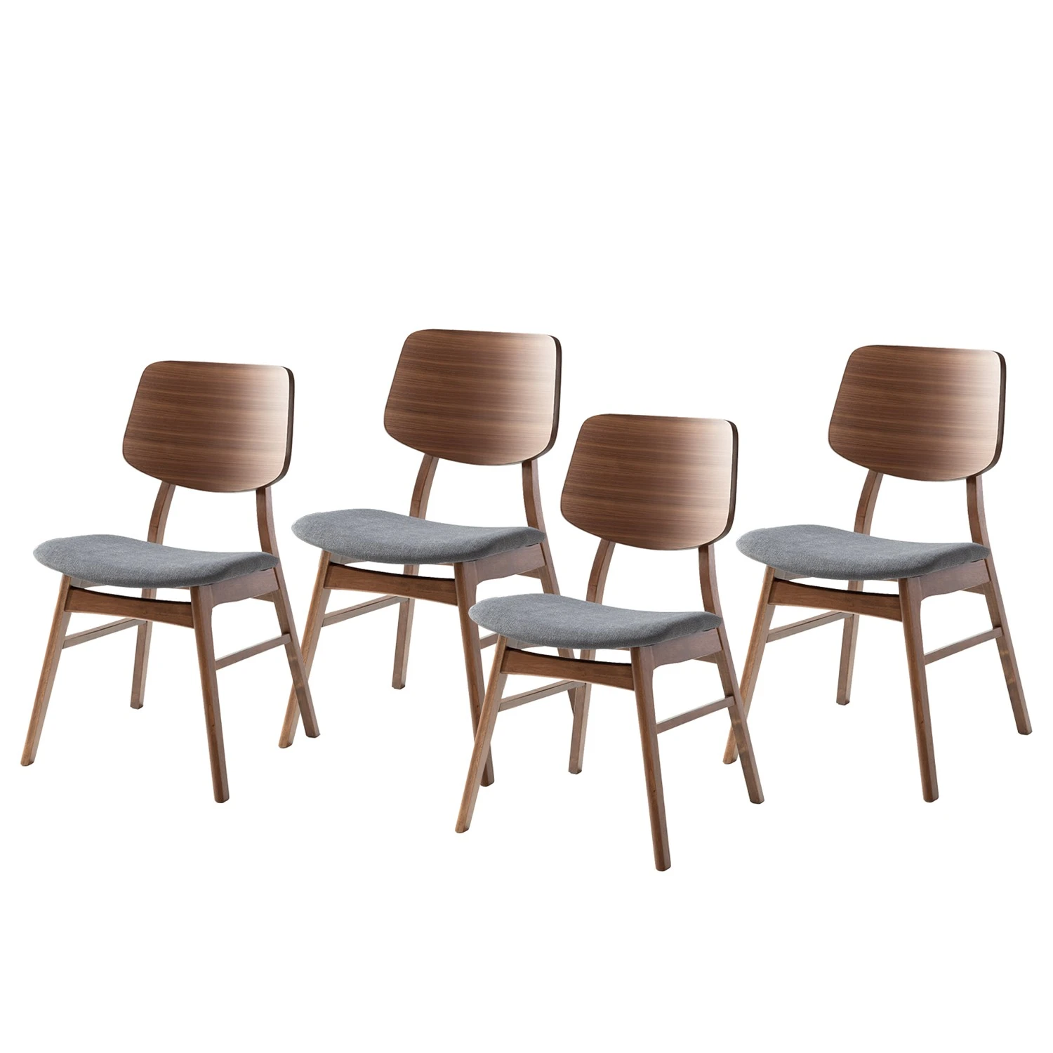 Mørteens Chaise Hagan - Gris foncé - Lot de 4 2 Mørteens Chaise Hagan - Gris foncé - Lot de 4