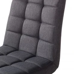 Mørteens Chaise capitonnée Doskie I - Tissu Zea: Gris foncé - Lot de 4 -Chaises Soldes 1000284200 210823 08535200190 DETAILS P000000001000284200