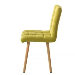 Mørteens Chaise capitonnée Doskie II - Lin / Chêne massif - Citron vert - Lot de 4 -Chaises Soldes 1000284205 210823 08535500237 DETAILS P000000001000284205