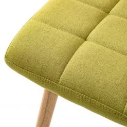 Mørteens Chaise capitonnée Doskie II - Lin / Chêne massif - Citron vert - Lot de 4 -Chaises Soldes 1000284205 210823 08535500240 DETAILS P000000001000284205