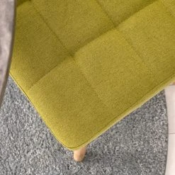 Mørteens Chaise capitonnée Doskie II - Lin / Chêne massif - Citron vert - Lot de 4 -Chaises Soldes 1000284205 210823 08535600242 DETAILS P000000001000284205
