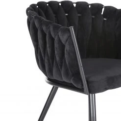 Jack & Alice Chaise à accoudoirs Feltham - Noir -Chaises Soldes 1000284292 210813 06021600012 DETAILS P000000001000284292