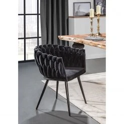 Jack & Alice Chaise à accoudoirs Feltham - Noir -Chaises Soldes 1000284292 220318 021 MOOD DETAILS P000000001000284292 mood