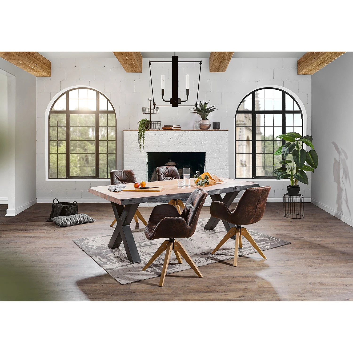 Red Living Chaise capitonnée Wilbur I - Marron vintage 4 Red Living Chaise capitonnée Wilbur I - Marron vintage – Image 2