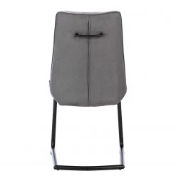 Fredriks Chaises cantilever Altoona (lot de 2) - Tissage à plat / Métal - Gris foncé et gris clair / Noir mat -Chaises Soldes 1000285150 220617 031 DETAILS P000000001000285150