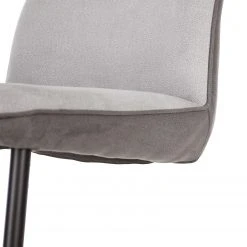 Fredriks Chaises cantilever Altoona (lot de 2) - Tissage à plat / Métal - Gris foncé et gris clair / Noir mat -Chaises Soldes 1000285150 220617 037 DETAILS P000000001000285150