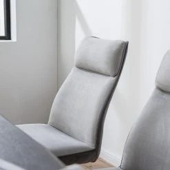 Fredriks Chaises cantilever Altoona (lot de 2) - Tissage à plat / Métal - Gris foncé et gris clair / Noir mat -Chaises Soldes 1000285150 220819 030 DETAILS P000000001000285150