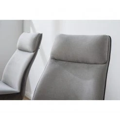 Fredriks Chaises cantilever Altoona (lot de 2) - Tissage à plat / Métal - Gris foncé et gris clair / Noir mat -Chaises Soldes 1000285150 220819 035 DETAILS P000000001000285150