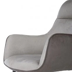 Fredriks Chaise à accoudoirs Altoona - Tissage à plat / Métal - Gris foncé et gris clair / Noir mat -Chaises Soldes 1000285151 220617 034 DETAILS P000000001000285151