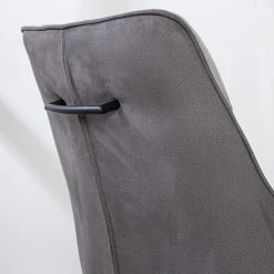 Fredriks Chaise à accoudoirs Altoona - Tissage à plat / Métal - Gris foncé et gris clair / Noir mat -Chaises Soldes 1000285151 220819 030 DETAILS P000000001000285151