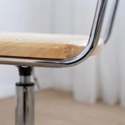 Mørteens Chaise de bureau Ramon - Rotin / Hêtre massif / Acier - Beige / Hêtre / Chrome -Chaises Soldes 1000285156 220518 023 MOOD DETAILS P000000001000285156 mood