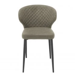 Ars manufacti Chaises Tingley (lot de 2) - Tissu / Métal - Taupe / Noir -Chaises Soldes 1000285168 220614 030 DETAILS P000000001000285168