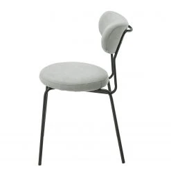 Ars manufacti Chaises Timika (lot de 2) - Tissu / Métal - Gris clair / Noir 8 Ars manufacti Chaises Timika (lot de 2) - Tissu / Métal - Gris clair / Noir -Chaises Soldes 1000285169 220614 040 DETAILS P000000001000285169