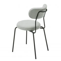 Ars manufacti Chaises Timika (lot de 2) - Tissu / Métal - Gris clair / Noir 9 Ars manufacti Chaises Timika (lot de 2) - Tissu / Métal - Gris clair / Noir -Chaises Soldes 1000285169 220614 050 DETAILS P000000001000285169