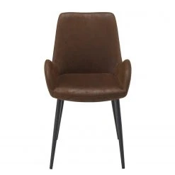 Ars manufacti Chaises à accoudoirs Wasta (lot de 2) - Tissu / Métal - Marron / Noir 9 Ars manufacti Chaises à accoudoirs Wasta (lot de 2) - Tissu / Métal - Marron / Noir -Chaises Soldes 1000285182 220817 040 DETAILS P000000001000285182