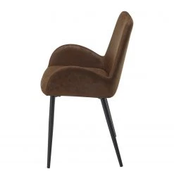 Ars manufacti Chaises à accoudoirs Wasta (lot de 2) - Tissu / Métal - Marron / Noir 10 Ars manufacti Chaises à accoudoirs Wasta (lot de 2) - Tissu / Métal - Marron / Noir -Chaises Soldes 1000285182 220817 050 DETAILS P000000001000285182