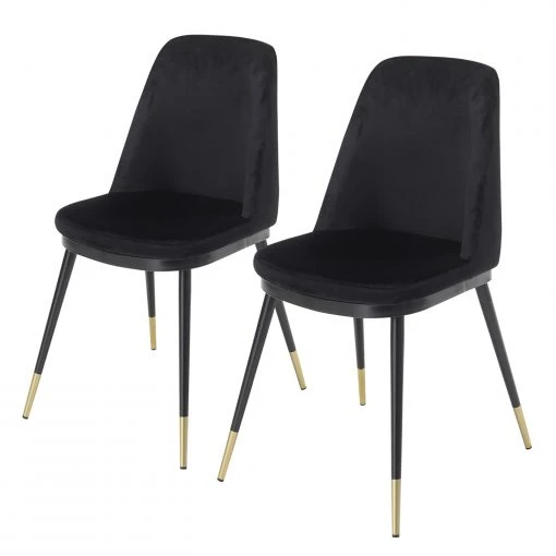 Jack & Alice Chaises Siama (lot de 2) - Noir -Chaises Soldes 1000285332 220719 010 IMAGE P000000001000285332