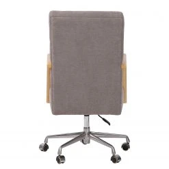 Mørteens Fauteuil de bureau Capel - Tissu / Chêne massif / Métal - Brun gris / Chêne clair / Argenté -Chaises Soldes 1000288168 220610 045 DETAILS P000000001000288168