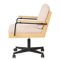 Mørteens Fauteuil de bureau David - Tissu / Chêne massif / Métal - Crème / Chêne / Noir 9 Mørteens Fauteuil de bureau David - Tissu / Chêne massif / Métal - Crème / Chêne / Noir -Chaises Soldes 1000288171 220610 035 DETAILS P000000001000288171