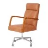 Mørteens Fauteuil de bureau Calder - Cuir synthétique / Noyer massif / Métal - Cognac vintage / Noyer / Argenté -Chaises Soldes 1000288192 220610 010 IMAGE P000000001000288192