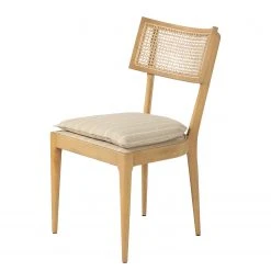 Studio Copenhagen Chaise Fiona II - Beige - Tissu / FrĂȘne massif