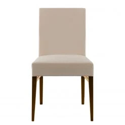 Red Living Chaise capitonnée Camillas II (lot de 2) - Tissu structuré / Hêtre massif- Beige / Imitation noyer -Chaises Soldes 1000299011 211019 11163800069 DETAILS P000000001000299011